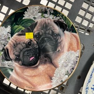 Proud Pugs Plate by Simon Mendez Set